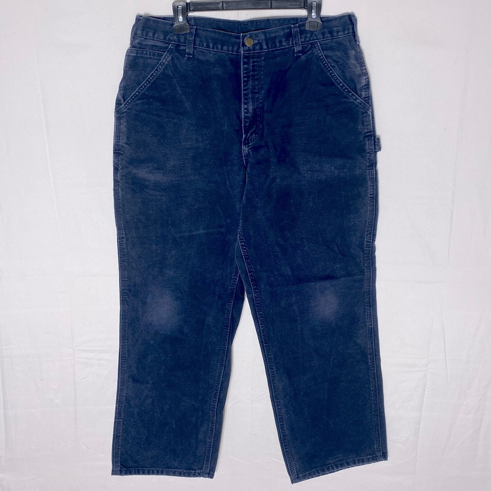Carhartt Navy Blue Loose Original Fit Work Pants 34 Utility Streetwear